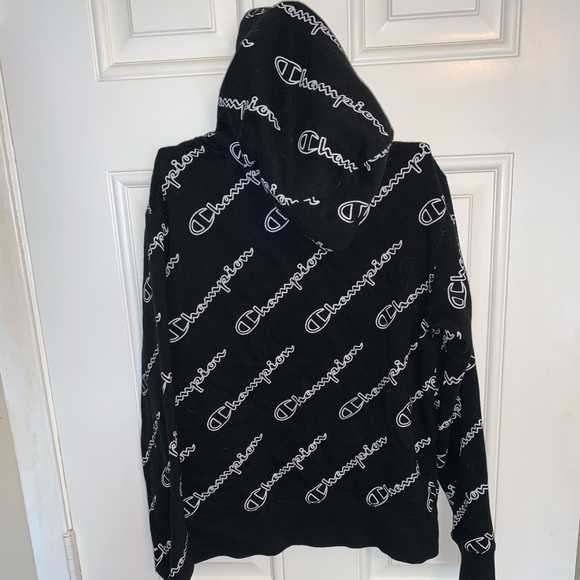 champion aop script hoodie